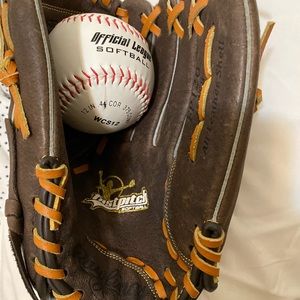 Rawlings Softball Glove + Softball